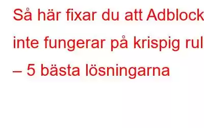 Så här fixar du att Adblock inte fungerar på krispig rulle – 5 bästa lösningarna