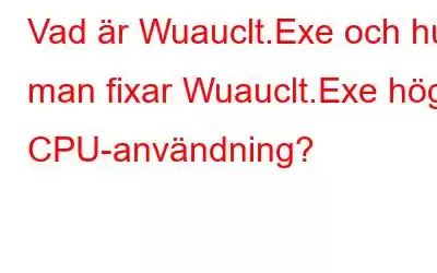 Vad är Wuauclt.Exe och hur man fixar Wuauclt.Exe hög CPU-användning?