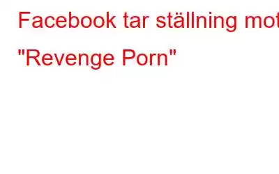 Facebook tar ställning mot 