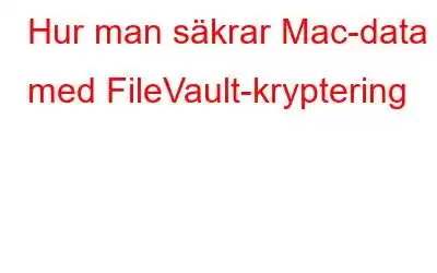 Hur man säkrar Mac-data med FileVault-kryptering