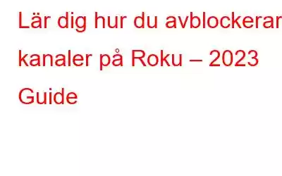 Lär dig hur du avblockerar kanaler på Roku – 2023 Guide