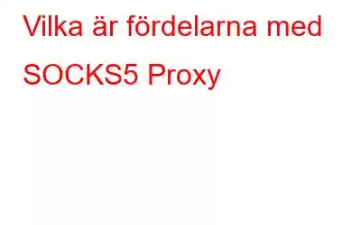 Vilka är fördelarna med SOCKS5 Proxy