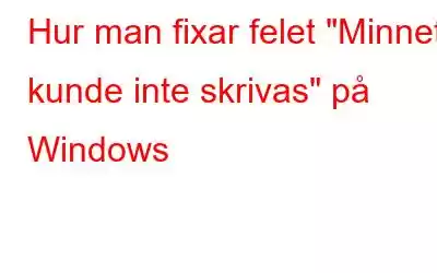 Hur man fixar felet 