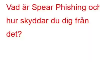 Vad är Spear Phishing och hur skyddar du dig från det?