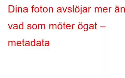 Dina foton avslöjar mer än vad som möter ögat – metadata