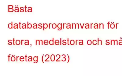 Bästa databasprogramvaran för stora, medelstora och små företag (2023)