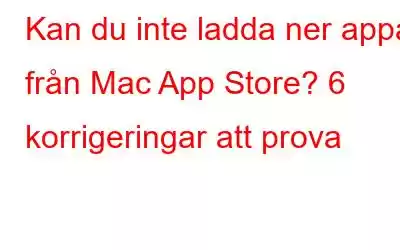 Kan du inte ladda ner appar från Mac App Store? 6 korrigeringar att prova