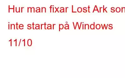 Hur man fixar Lost Ark som inte startar på Windows 11/10