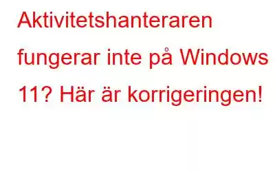 Aktivitetshanteraren fungerar inte på Windows 11? Här är korrigeringen!