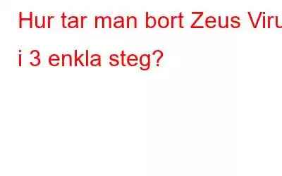 Hur tar man bort Zeus Virus i 3 enkla steg?