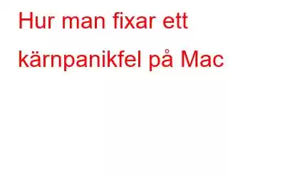 Hur man fixar ett kärnpanikfel på Mac