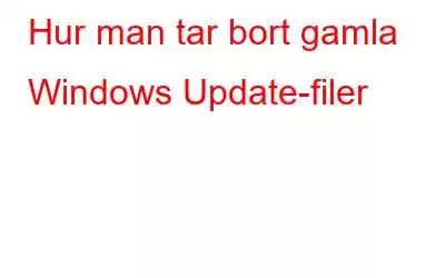 Hur man tar bort gamla Windows Update-filer