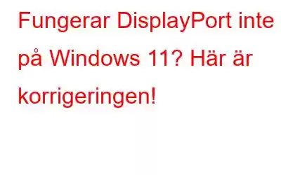 Fungerar DisplayPort inte på Windows 11? Här är korrigeringen!