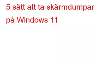 5 sätt att ta skärmdumpar på Windows 11