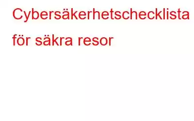 Cybersäkerhetschecklista för säkra resor