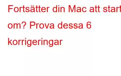 Fortsätter din Mac att starta om? Prova dessa 6 korrigeringar