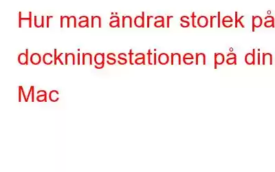 Hur man ändrar storlek på dockningsstationen på din Mac