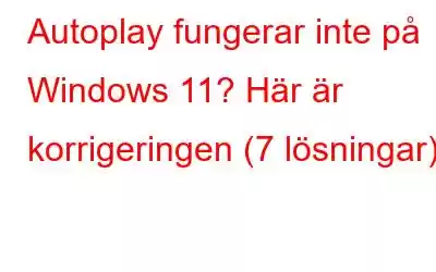 Autoplay fungerar inte på Windows 11? Här är korrigeringen (7 lösningar)