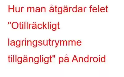 Hur man åtgärdar felet 