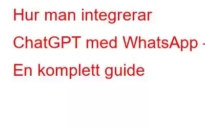 Hur man integrerar ChatGPT med WhatsApp – En komplett guide