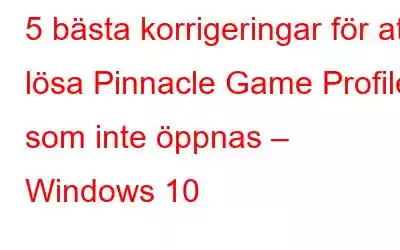 5 bästa korrigeringar för att lösa Pinnacle Game Profiler som inte öppnas – Windows 10