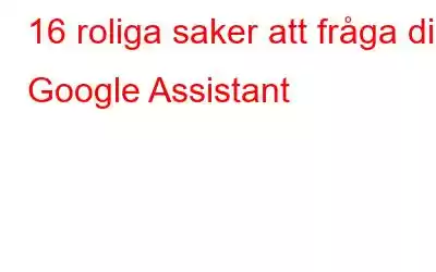 16 roliga saker att fråga din Google Assistant