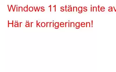 Windows 11 stängs inte av? Här är korrigeringen!