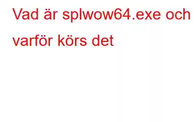 Vad är splwow64.exe och varför körs det