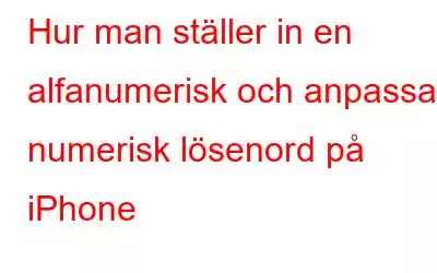 Hur man ställer in en alfanumerisk och anpassad numerisk lösenord på iPhone