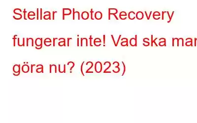 Stellar Photo Recovery fungerar inte! Vad ska man göra nu? (2023)