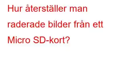 Hur återställer man raderade bilder från ett Micro SD-kort?